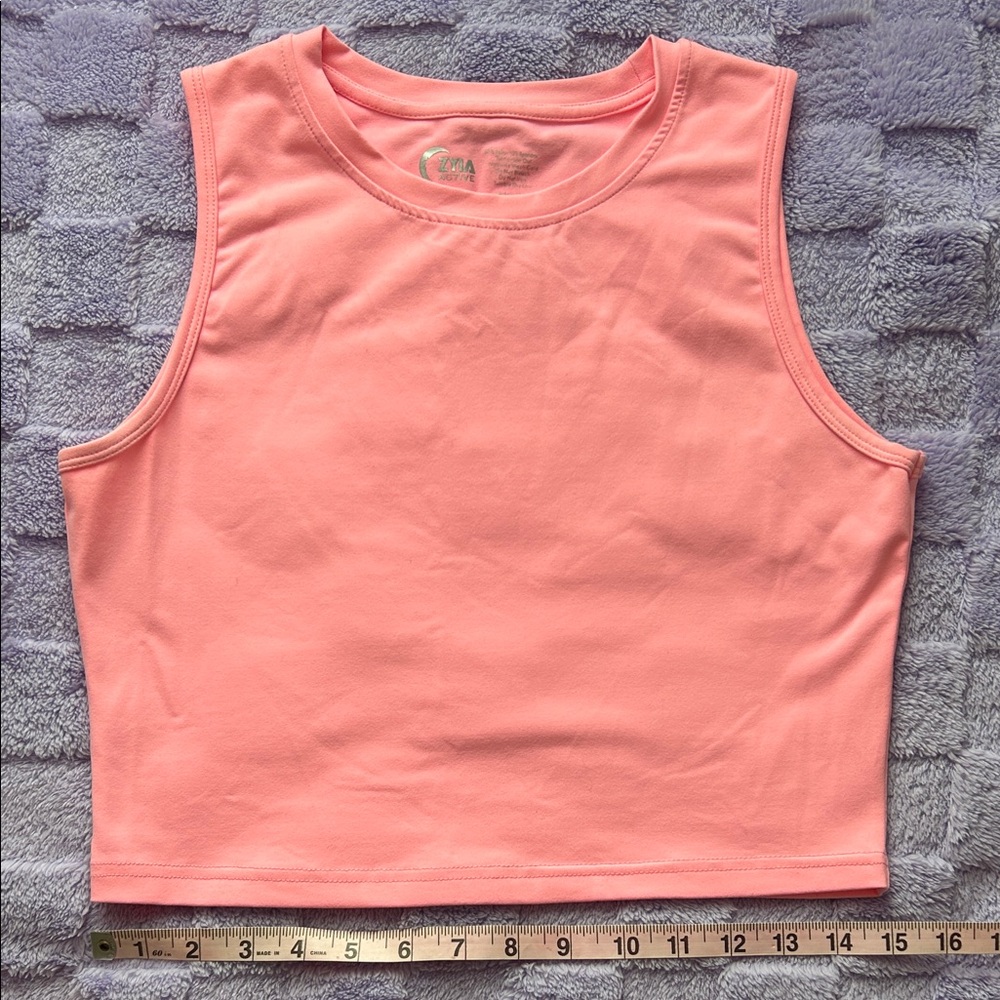 Zyia Active Pink Stronger Crop Top Tank